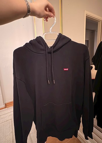 Levis Siyah Kapusonlu Sweatshirt