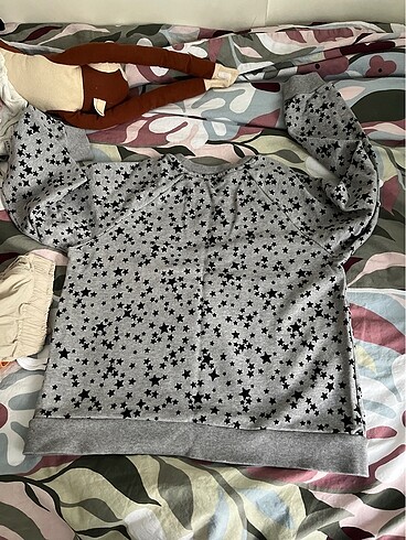 s Beden gri Renk yildizli sweatshirt