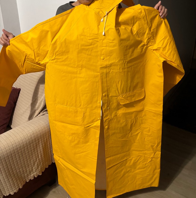Sarı renk Düğmeli Erkek balıkçı Yağmurluk - Görsel 3