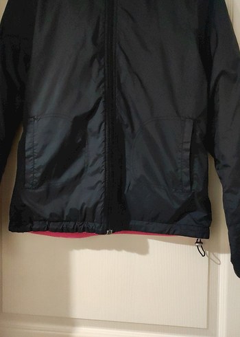 Kadın Siyah Fermuarlı Kapüşonlu Ceket yağmurluk - Görsel 3