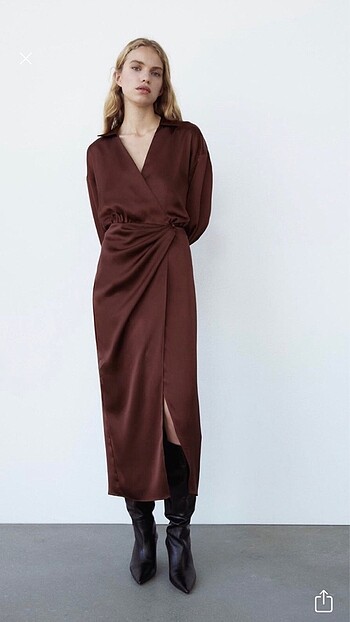Zara Zara saten elbise