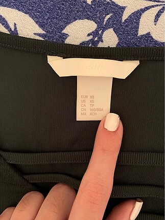 xs Beden H&M koyu yeşil bluz
