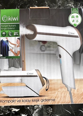 Kiwi Portatif Buharlı Kırışık Giderici Beyaz SIFIR