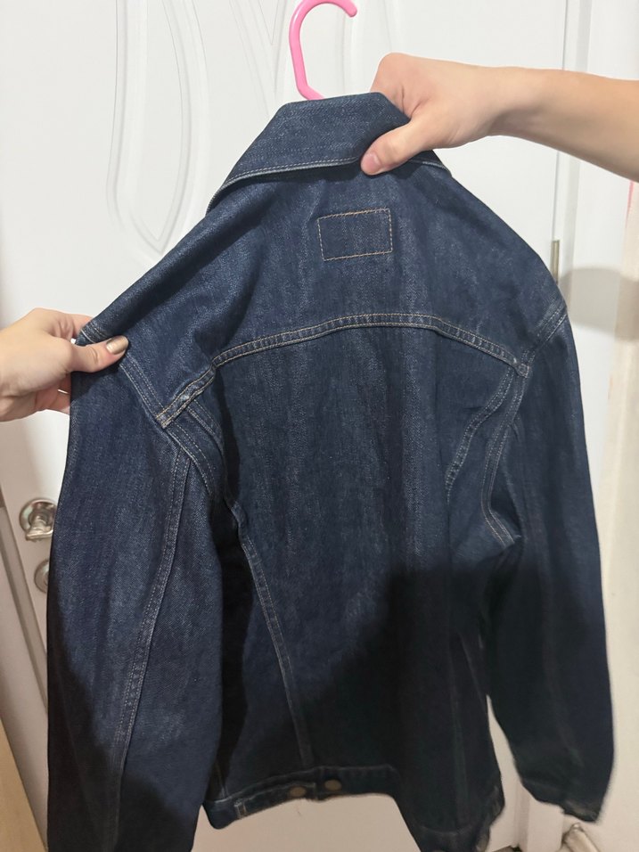 Kadın Koyu Mavi Düğmeli Denim Ceket - Görsel 2
