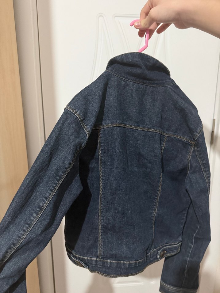 Düğmeli kız Çocuk Denim Ceket - Görsel 2