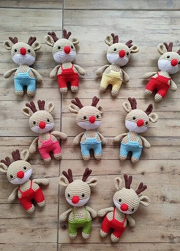 Geyik oyuncak amigurumi 
