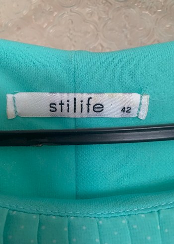 Turkuaz Pilili Uzun Kadın Elbise - Görsel 2