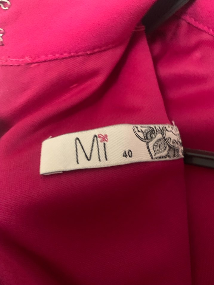 Pembe Kolsuz Fırfırlı Uzun Abiye Elbise - Görsel 3