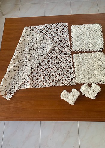 El İşçiliği Beyaz Dantel Seti - Görsel 2