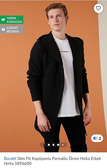 Buratti slim fit pamuklu örme hırka