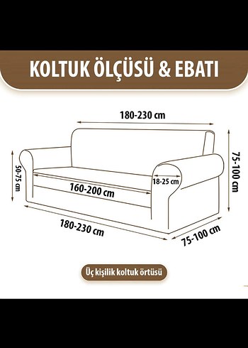 Beden Tuğla desen Modern Koltuk Örtüsü