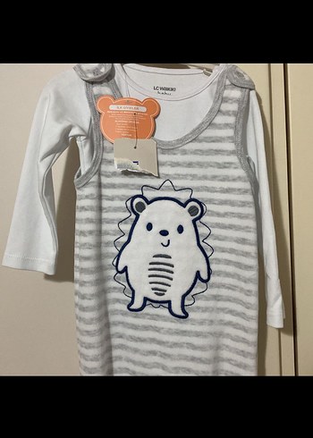 Gri Çizgili Uzun Kollu Erkek Bebek Tulum - Görsel 2