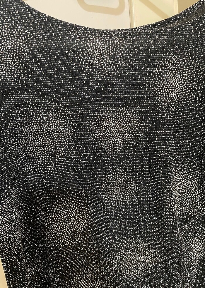 Kendinden sim ve taşlı çok şık abiye bluz - Görsel 3