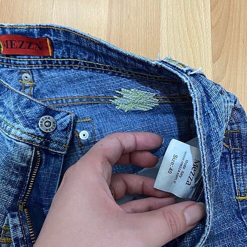 xs Beden Düşük bel bol paça pantolon