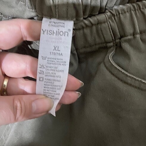 Haki renk pantolon - Görsel 3