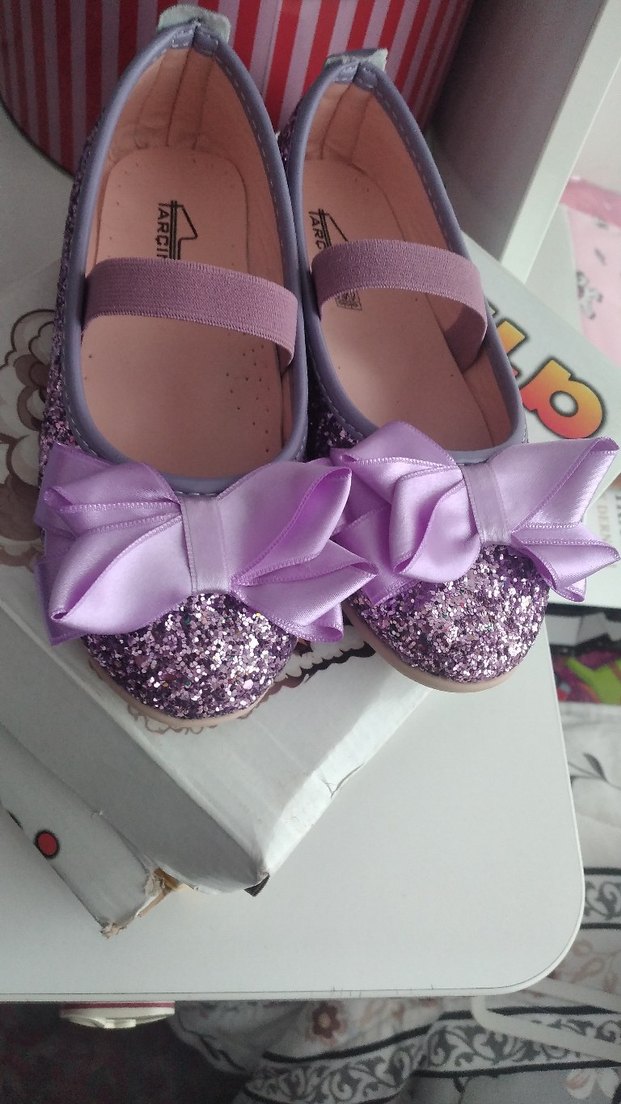 Kız Çocuk Mor Fiyonklu Babet Ayakkabı - Görsel 3