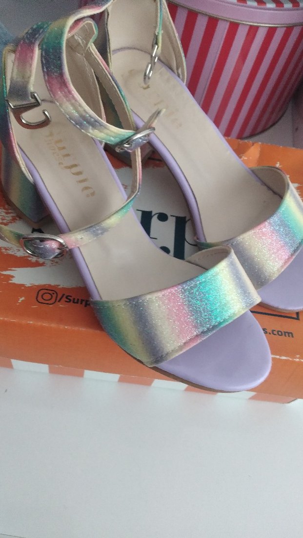 Renkli Bağcıklı Stiletto Topuklu Kadın Ayakkabı - Görsel 3