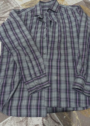 Gri Ekoseli Uzun Kollu Erkek Gömlek - Görsel 2