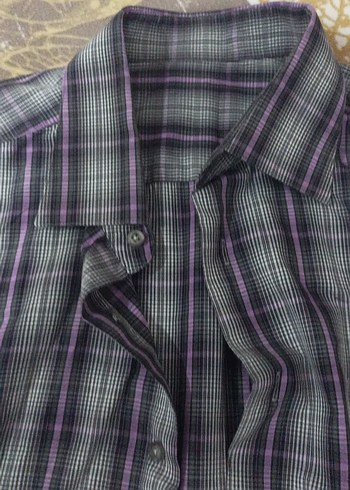 Gri Ekoseli Uzun Kollu Erkek Gömlek - Görsel 4