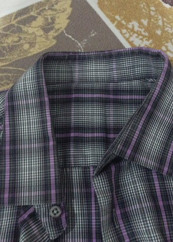 Gri Ekoseli Uzun Kollu Erkek Gömlek - Görsel 3