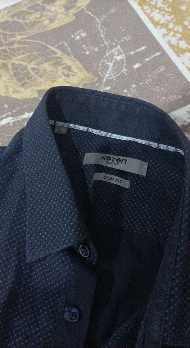 Düğmeli Siyah Erkek Kısa Kollu Gömlek - Görsel 4