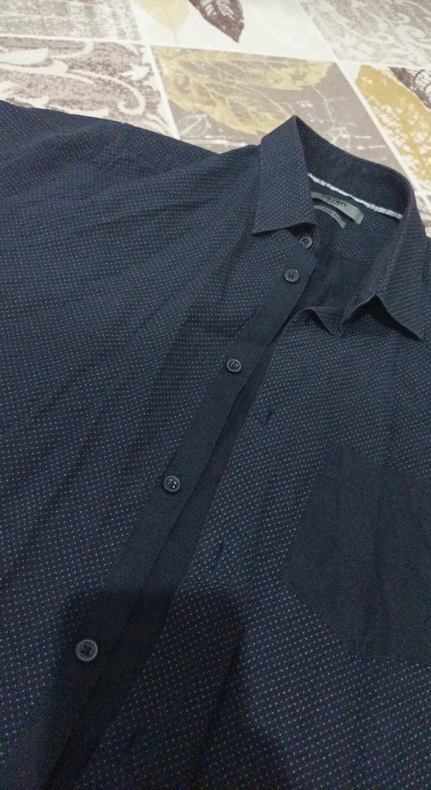 Düğmeli Siyah Erkek Kısa Kollu Gömlek - Görsel 5