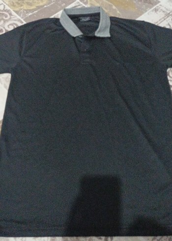 FALCAO Siyah Gri Polo Yaka Erkek Tişört - Görsel 2