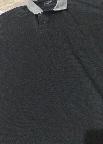 FALCAO Siyah Gri Polo Yaka Erkek Tişört - Görsel 4