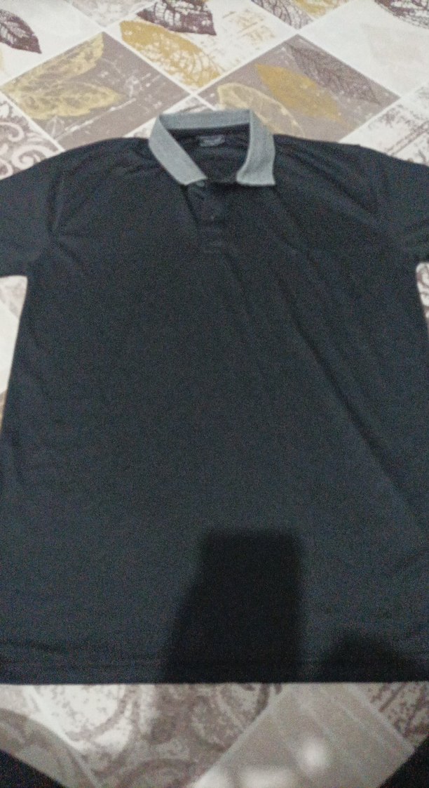 FALCAO Siyah Gri Polo Yaka Erkek Tişört - Görsel 2