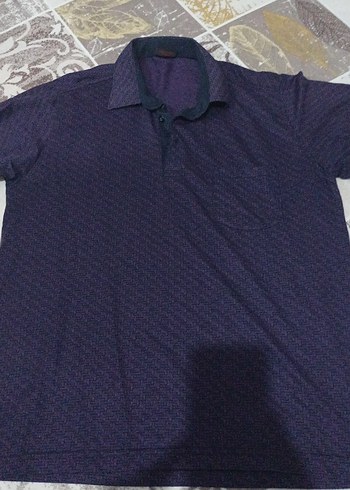 Mor Uzun Kollu Polo Tişört - Görsel 5