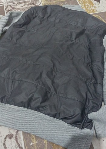 Gri Erkek Örgü Fermuarlı Triko - Görsel 6