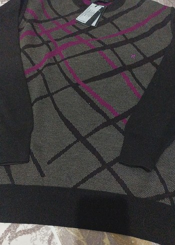 Gri Erkek Triko Kazak Uzun Kollu - Görsel 4