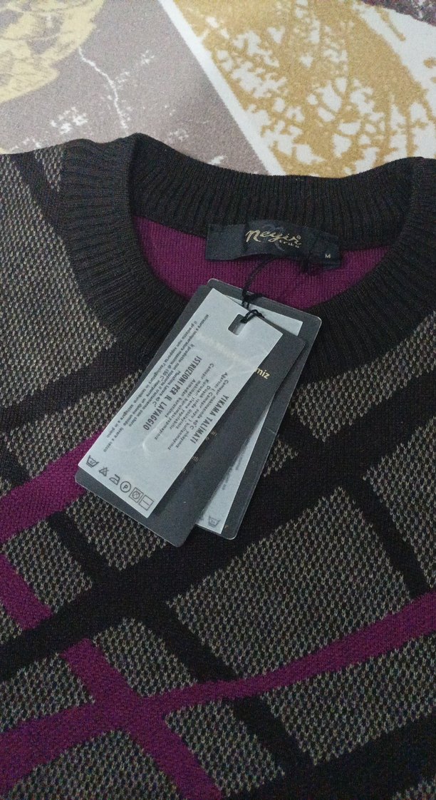 Gri Erkek Triko Kazak Uzun Kollu - Görsel 3