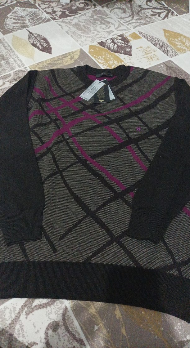 Gri Erkek Triko Kazak Uzun Kollu - Görsel 2