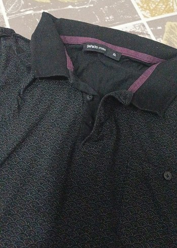 Erkek Siyah Düğmeli Polo Tişört - Görsel 4