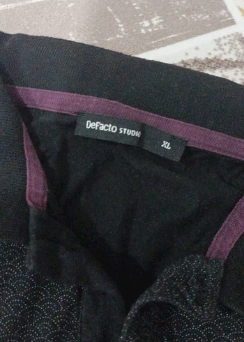 Erkek Siyah Düğmeli Polo Tişört - Görsel 2