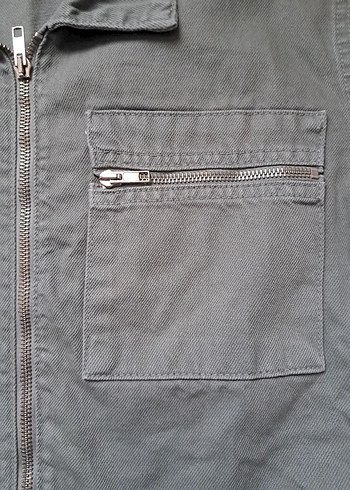 yeşil gabardin Kadın Kısa Tulum - Görsel 6