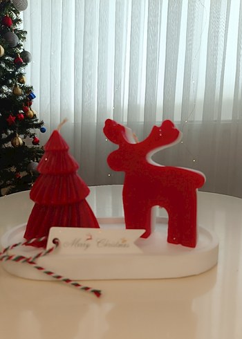 Renkli Yılbaşı Ağacı Şekilli Mumlar - Görsel 5