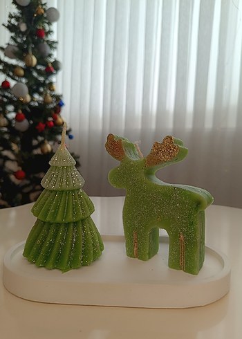 Renkli Yılbaşı Ağacı Şekilli Mumlar - Görsel 9