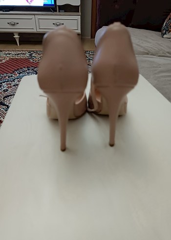 38 Beden ten rengi Renk Bej Stiletto Topuklu Kadın Ayakkabı