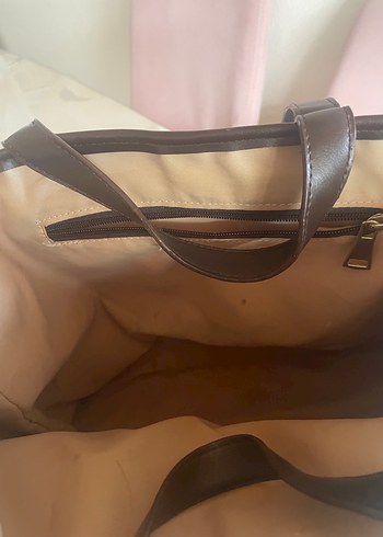 Kahverengi Deri Desenli Kadın Çanta - Görsel 4