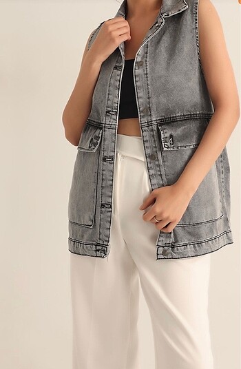 Jean denim yelek
