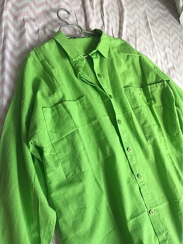 Yeşil oversize gömlek