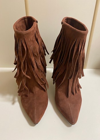 Püsküllü Kahverengi Süet Bot - Görsel 3