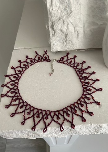 Kum boncuk yaka kolye - Görsel 3