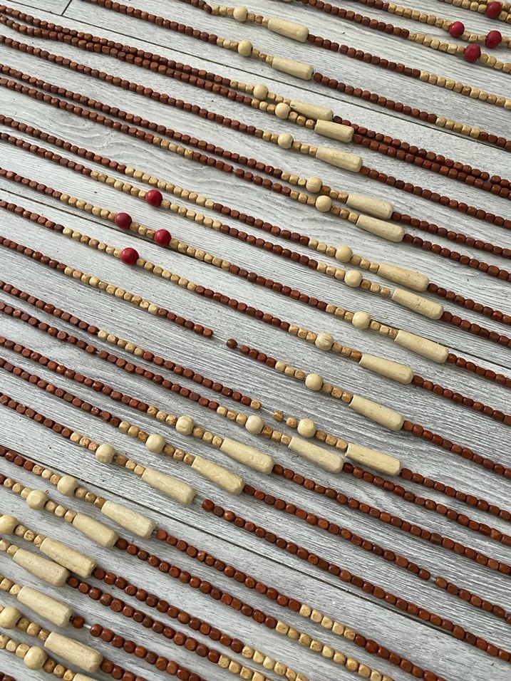 Ahşap boncuklu kapı perdesi - Görsel 3