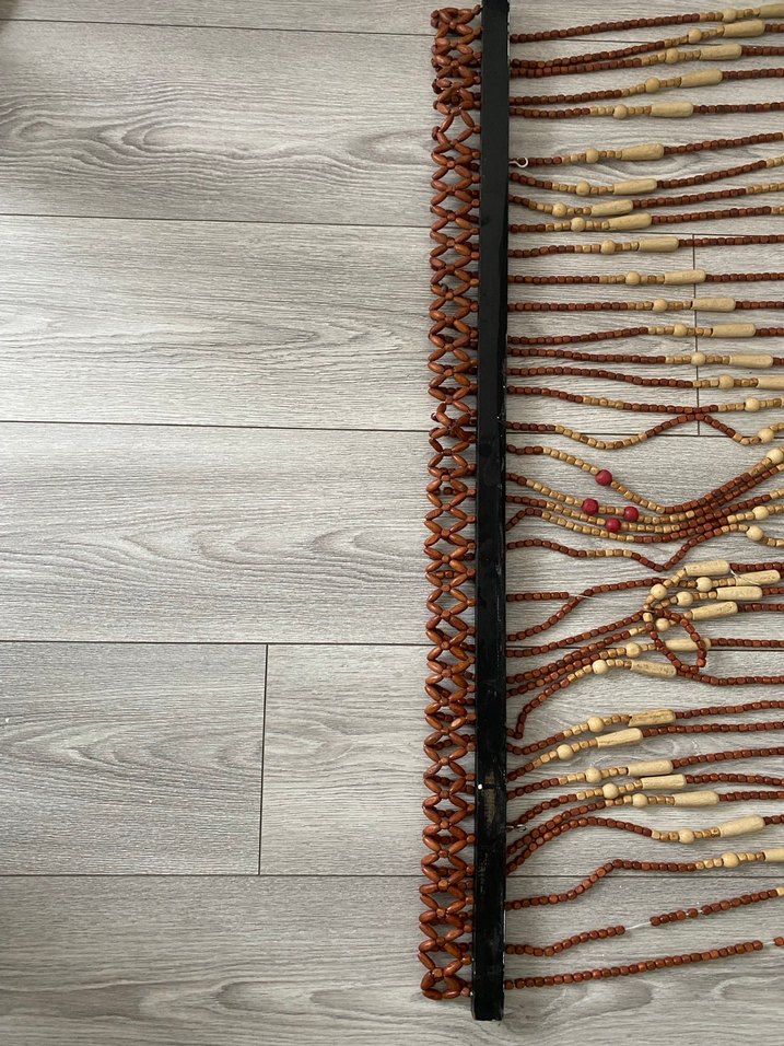 Ahşap boncuklu kapı perdesi - Görsel 5