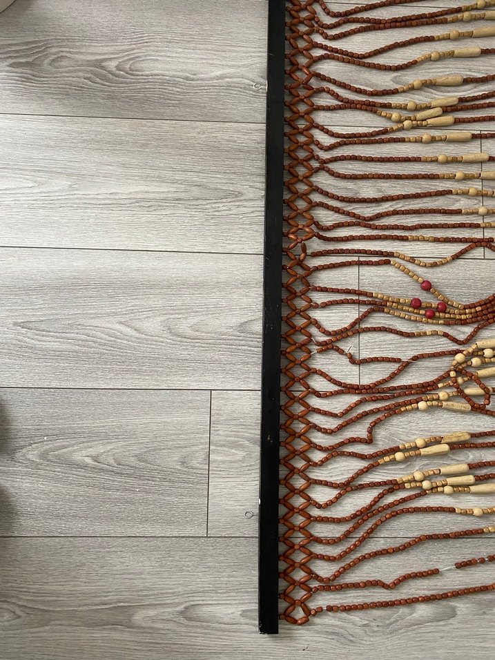 Ahşap boncuklu kapı perdesi - Görsel 4