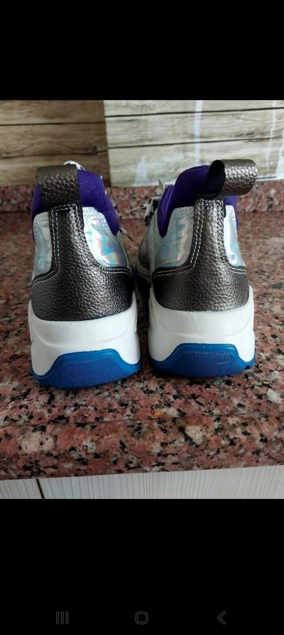 Renkli Bağcıklı Kadın Spor Ayakkabı - Görsel 4