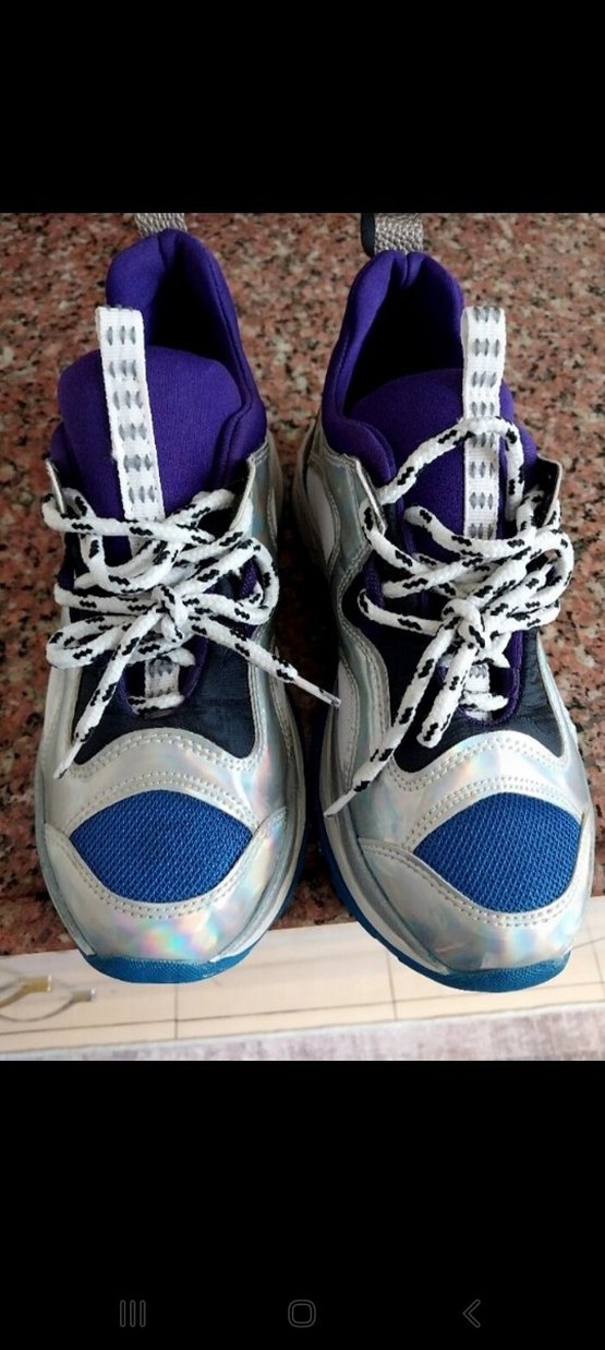 Renkli Bağcıklı Kadın Spor Ayakkabı - Görsel 2